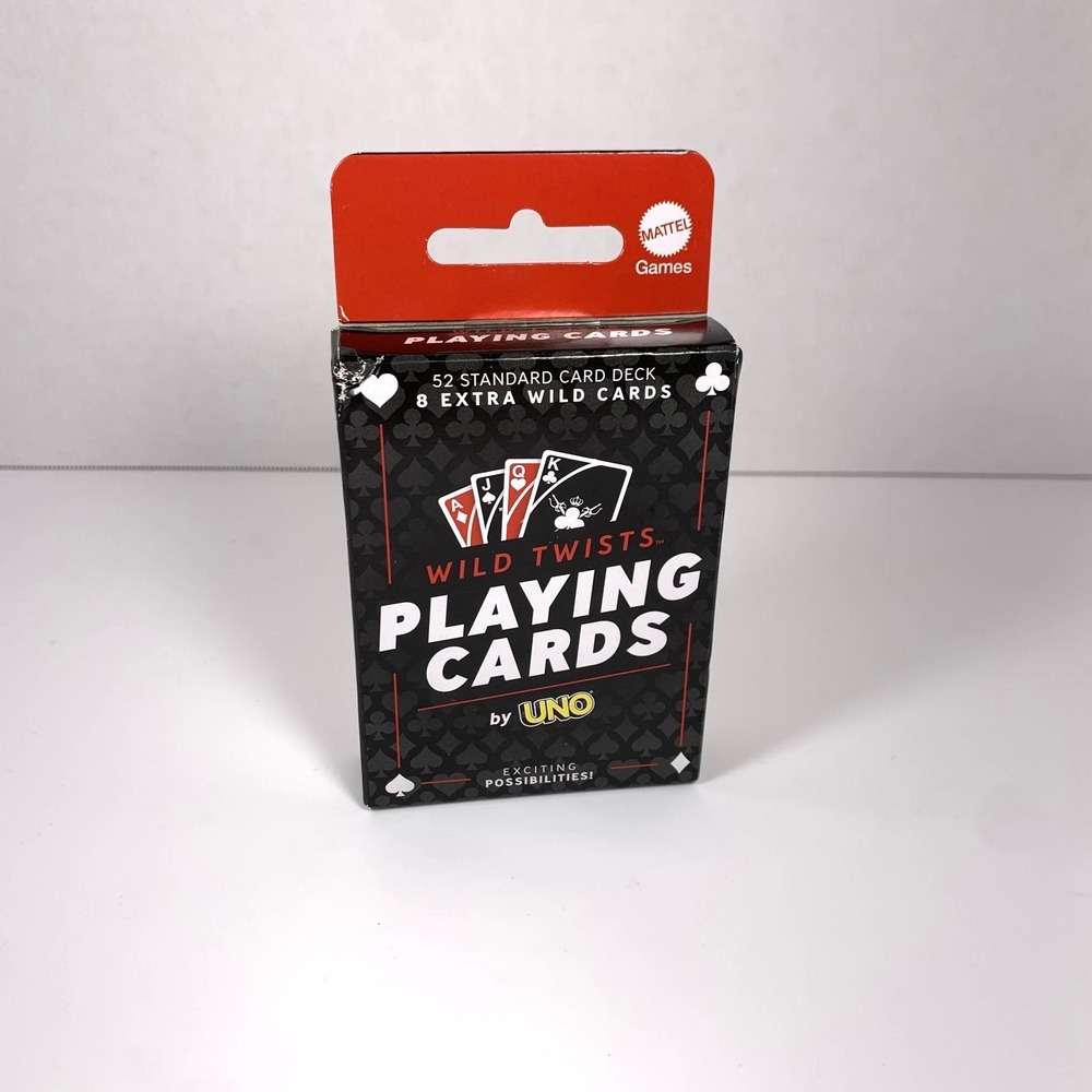 "Wild Twists"‎ Playing Cards By UNO 52 card deck (8 extra wild cards) Mattel